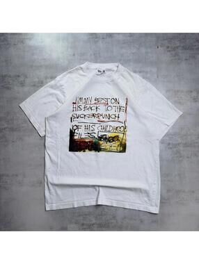 Y2K White Uniqlo UT Graphic Jean-Michel Basquiat Art T-Shirt